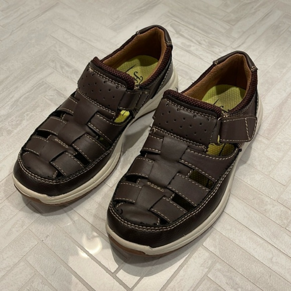 Florsheim Boys Brown Cognac Fisherman Sandals, size 12 little kid
